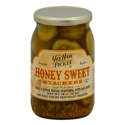 Yee Haw Pickle Hny Swt Stackers - 16 OZ - Image 1