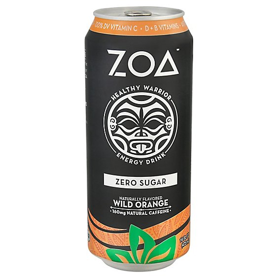 Zoa Energy Drink Wild Orange Zero Sugar - 16 OZ