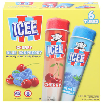 ICEE Cherry Blue Raspberry Freeze Tubes - 6 Count - Image 2