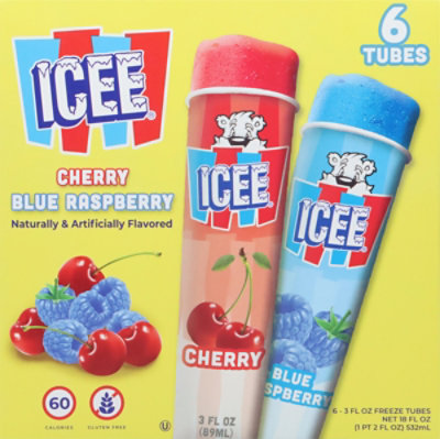 ICEE Cherry Blue Raspberry Freeze Tubes - 6 Count - Image 5