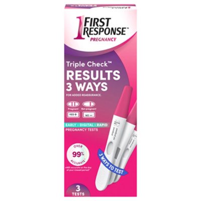 First Response Triple Check Pregnancy Test Kit - 3 CT