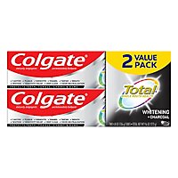 Colgate Total Toothpaste Whitening + Charcoal - 2-4.8 Oz - Image 3