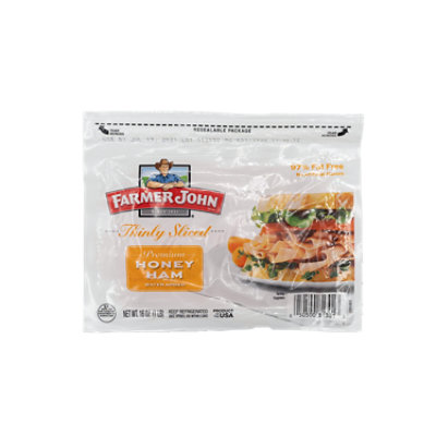 Farmer John Thinly Sliced Premium Honey Ham - 16 Oz