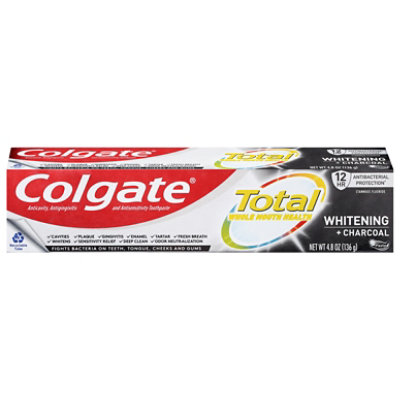 Colgate Total Toothpaste Whitening + Charcoal - 4.8 Oz - Image 2