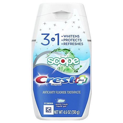 Crest 3n1 Whitening W Scope Gel - 4.6 OZ