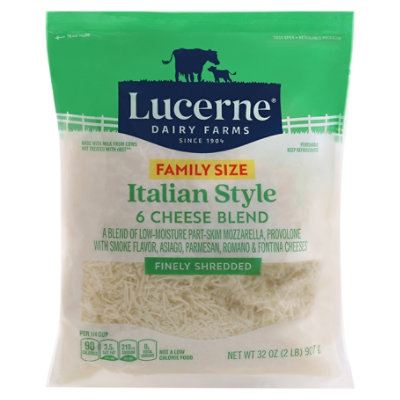 Lucerne Cheese Italian Blend Shredded Family Size - 32 OZ 