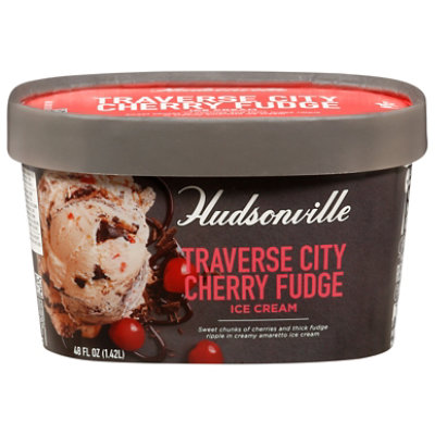 Hudsonville Super Traverse City Cherry Fudge Cream - 48 Oz - Image 3