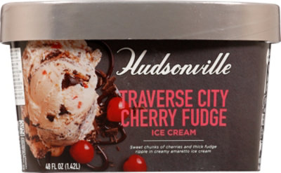 Hudsonville Super Traverse City Cherry Fudge Cream - 48 Oz - Image 2