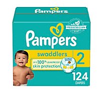 Pampers Swaddlers Size 2 Giant Diapers - 124 Count