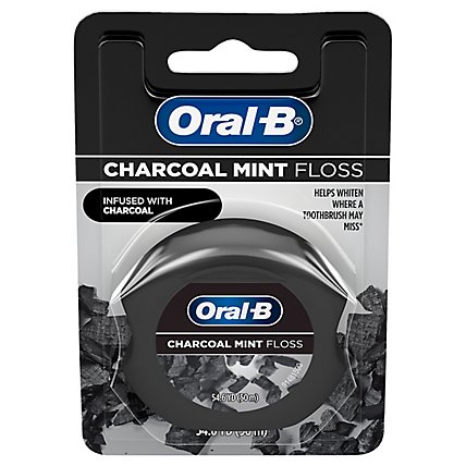 Oral-B Floss Charcoal Infused Mint 54.6 Yard - Each - Image 2