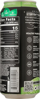 Zoa Energy Drink Lemon Lime Zero Sugar - 16 FZ - Image 6