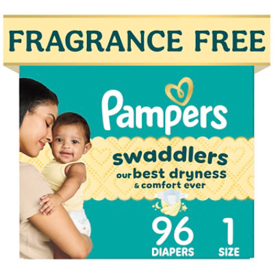 Pampers Swaddlers Size 1 Baby Diapers - 96 Count