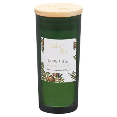 Debi Lilly Balsam & Cedar Glass Candle - EA