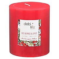Debi Lilly Red Berries & Spice 4x4.5 Pillar - EA - Image 3