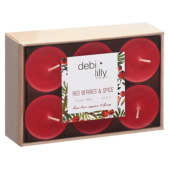 Debi Lilly Red Berries & Spice Tealights - EA