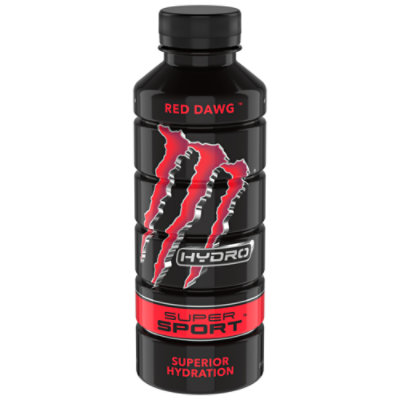 Monster Hydro Super Sport Red Dawg US Energy Drink - 12-20 Fl. Oz. - Image 1