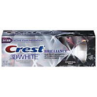 Crest 3D White Toothpaste Fluoride Anticavity Brilliance Charcoal Mint - 3.9 Oz - Image 2