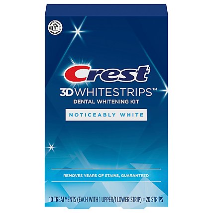 Crest 3D Whitestrips Noticeably White Dental Whitening Kit - 10 Count - Image 1