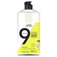 9 Elements Dishwashing Liquid Dish Soap Lemon Scent Cleaner - 16 Oz - Image 2
