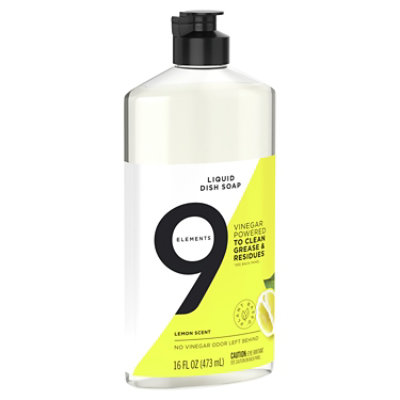 9 Elements Dishwashing Liquid Dish Soap Lemon Scent Cleaner - 16 Oz - Image 2