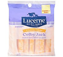 Lucerne Cheese Colby Jack Sticks Fam Sz - 24-.83 OZ