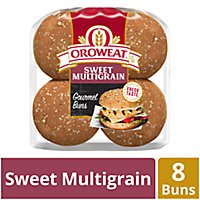 Oroweat Sweet Multigrain Gourmet Hamburger Buns - Image 1