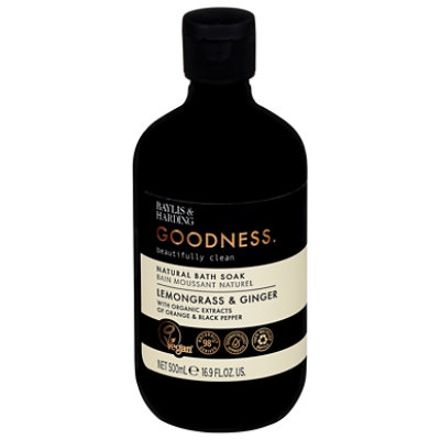 Goodness Bath Soak Natural Lemongrass & Ginger - 16.9 Fl. Oz.