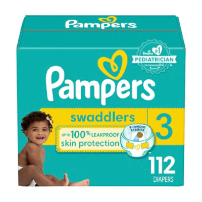 Pampers Diapers Swaddlers Size 3 Giant - 112 Count