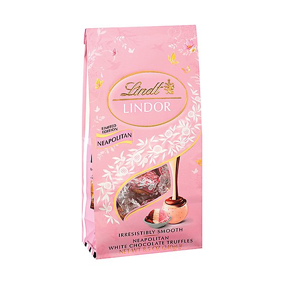 Lindt LINDOR Spring Neapolitan White Chocolate Candy Truffles Bag - 8.5 Oz