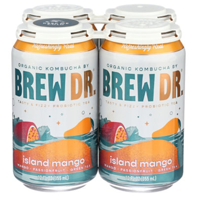 Brew Dr. Island Mango - 4 - 12 Fl. Oz. - Image 1