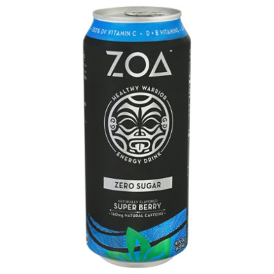 ZOA Zoa Energy Drink Super Berry Zero Sugar - 16 FZ - andronicos