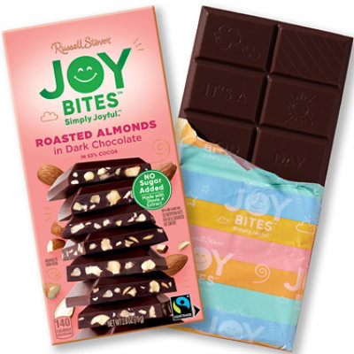 Russell Stover Joy Bites Roasted Almond Dark Chocolate Bar - 2.8 Oz - Image 2