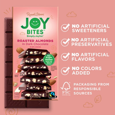 Russell Stover Joy Bites Roasted Almond Dark Chocolate Bar - 2.8 Oz - Image 3