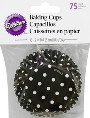 Wilton Baking Cup Black Dots - 75 CT - Image 2