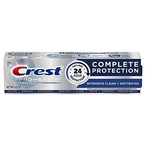 Crest Pro-Health Complete Protection Toothpaste Intensive Clean + Whitening - 4 Oz