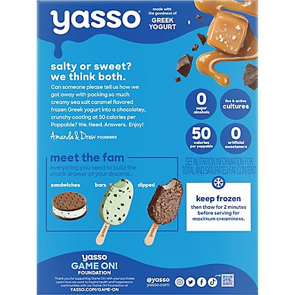 Yasso Frozen Greek Yogurt Poppables Sea Salt Caramel - 6 Count - Image 6