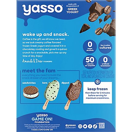 Yasso Frozen Greek Yogurt Poppables Coffee - 6 Count - Image 6