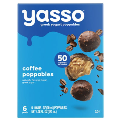 Yasso Frozen Greek Yogurt Poppables Coffee - 6 Count