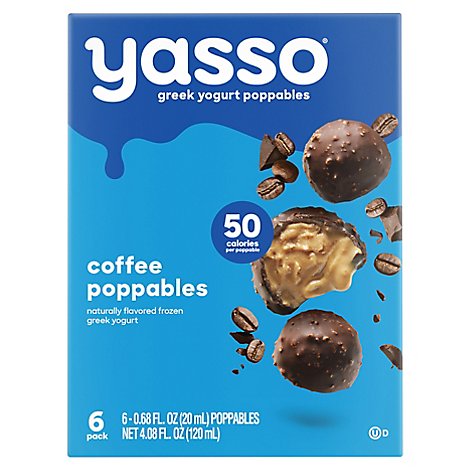Yasso Frozen Greek Yogurt Poppables Coffee - 6 Count