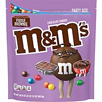 M&MS Fudge Brownie Chocolate Candy Party Size - 34 Oz - Image 2