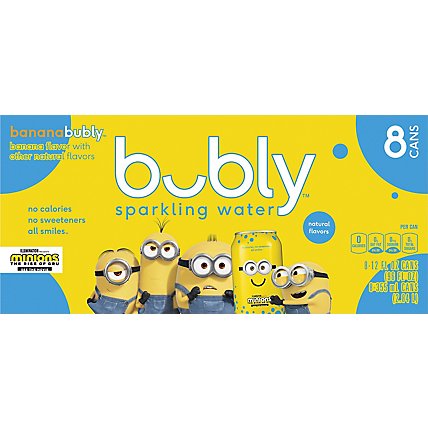 Bubly Sparkling Water Banana Flavor - 8-12 FZ - Image 2