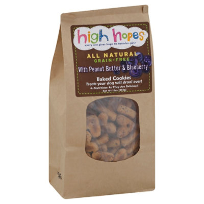 High Hopes Peanut Butter Blueberry Dog Cookies 10 OZ Jewel Osco