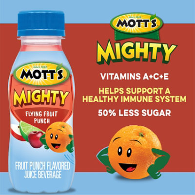 Mott's Mighty Flying Fruit Punch Juice Drink Bottles - 6-8 Fl. Oz. - Image 2