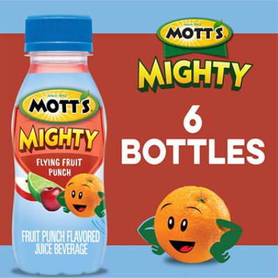 Mott's Mighty Flying Fruit Punch Juice Drink Bottles - 6-8 Fl. Oz. - Image 3