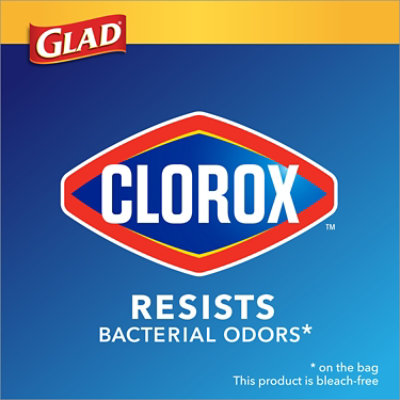 Glad Small Drawstring Trash Bags with Clorox 4 Gallon Lemon Fresh Bleach Scent - 34 Count - Image 3