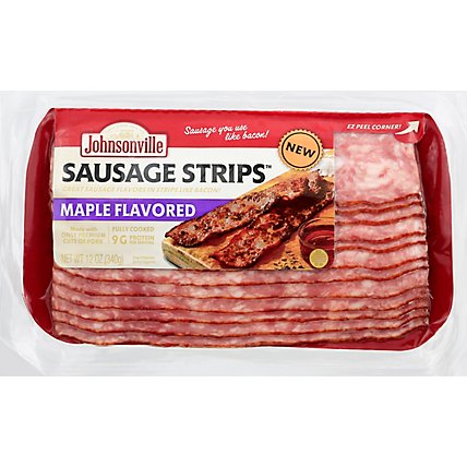 Johnsonville Cooked Maple Flavored Pork Sausage Strips - 12 OZ - Image 2
