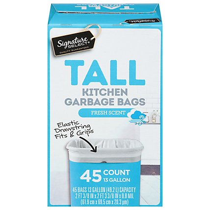 Signature Select Bags Tall Ktchn Fresh Scent 13 Gal - 45 CT - Image 1