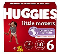 Huggies Little Movers Size 6 Baby Diapers - 50 Count