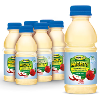 Mott's Mighty Soarin Apple Juice Drink Bottles - 6-8 Fl. Oz.
