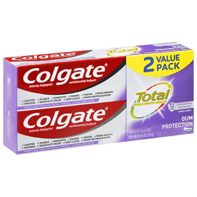 Colgate Total Gum Protection Toothpaste - 2-4.8 Oz